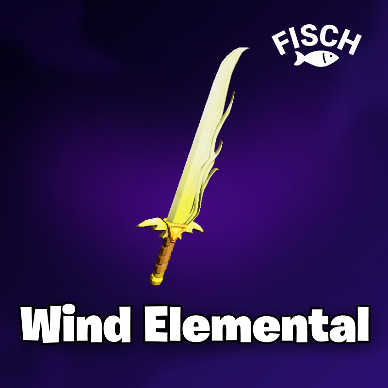 FISCH Wind Elemental ROD SET 🐟 [Shiny King's Blessed Pufferfish + Shiny Blessed Whale Shark]