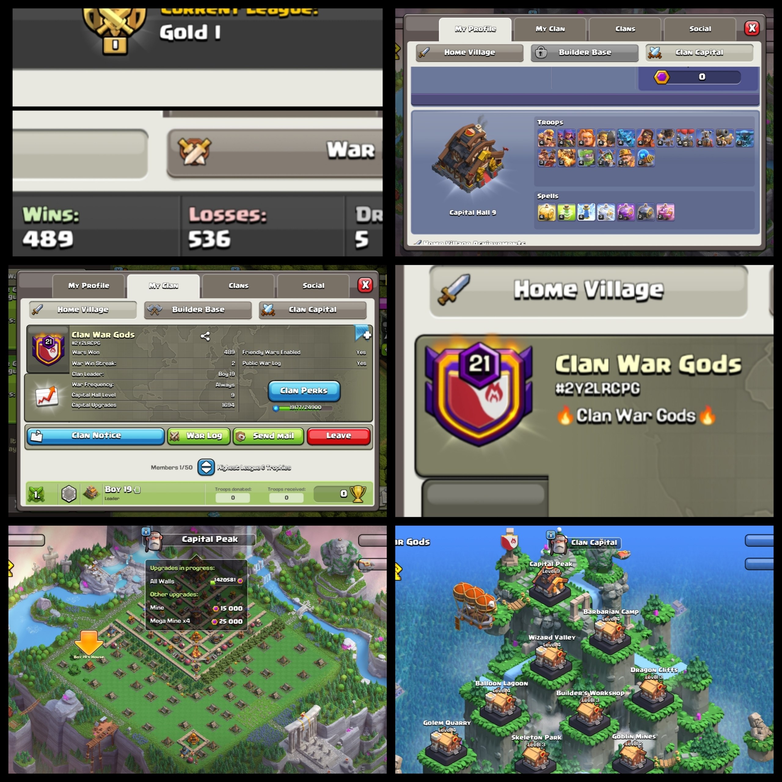 Level: 21 - Name: Clan war god - League: Gold 1 - Good War Log - CP: 09 - Almost level 22 - Premium English Name - No. 161