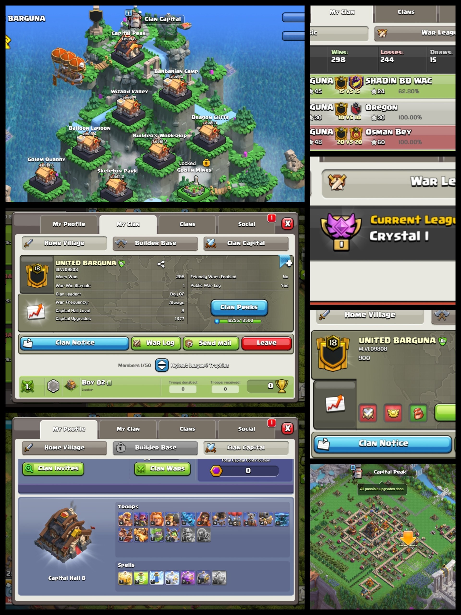 Level: 18 - Name: United Barguna - League: Crystal 1 - Positive War Log - CP: 08 - Almost level 19 - Premium English Name - No. 105