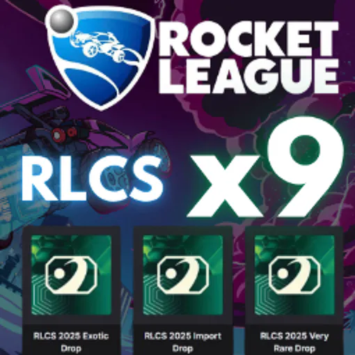 RLCS x9 2025 ⚡️ Import Drop x3 Very Rare Drop x3 Exotic x3 🟡⚪ Twitch Drops Rocket League