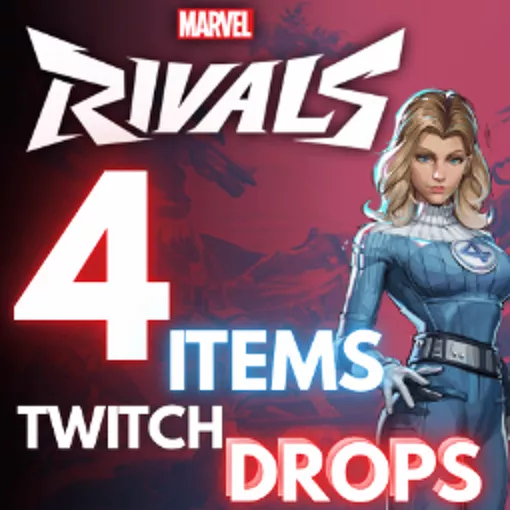 Marvel Rivals 4 ITEMS 🦸‍♂️ Invisible Woman 👩 Costume Emotes Nameplate 🟢 TWITCH DROPS