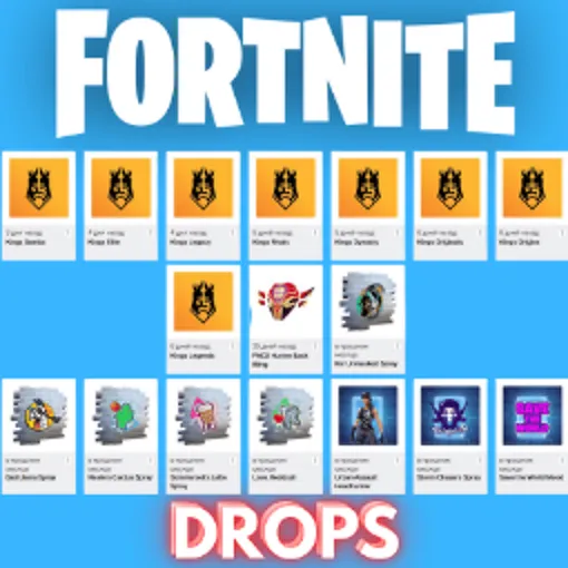 FORTNITE 15 + ITEMS ⚡ Kings League Spray Back Bling Mood Samba Llama FNCS Legacy Dynasty 🟢TWITCH DROPS