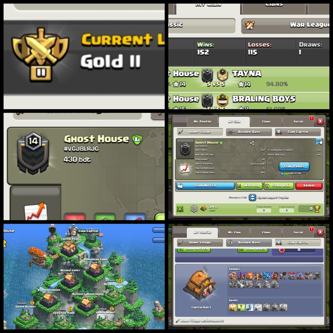 Level: 14 - Name: Ghost House - League: Gold 2 - Positive War Log - CP:05 - Almost level 15 - Premium English Name - No. 120