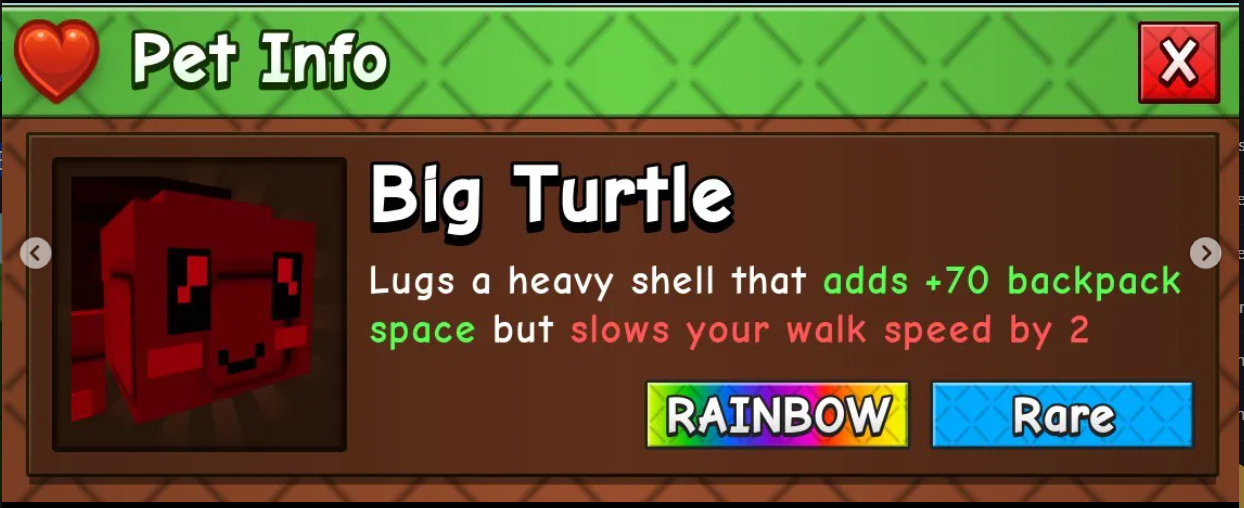 Big Rainbow Turtle +70 Backpack (Best for Guild)