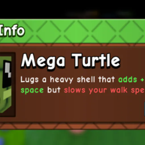 INSTANT DELIVERY!! Mega Turtle (adds +100 backpack space)