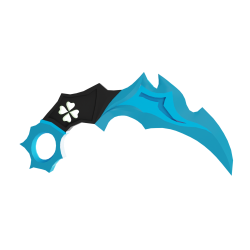 CYAN KARAMBIT (KNIFE) - DA HOOD