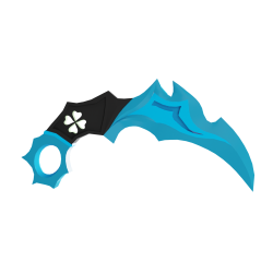 CYAN KARAMBIT (KNIFE) - DA HOOD