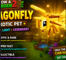 ✨ Golden Dragonfly ✨ | Fast Delivery | Grow A Garden 2 | RIVARO