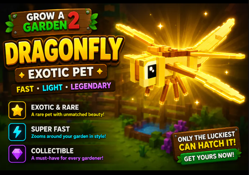 ✨ Golden Dragonfly x2 ✨ | Fast Delivery | Grow A Garden 2 | RIVARO
