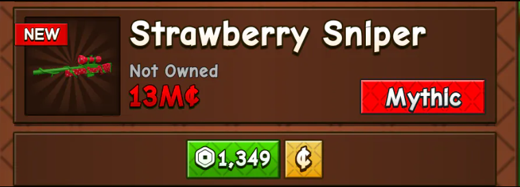 Strawberry Sniper (1349R$) - Grow a Garden 2
