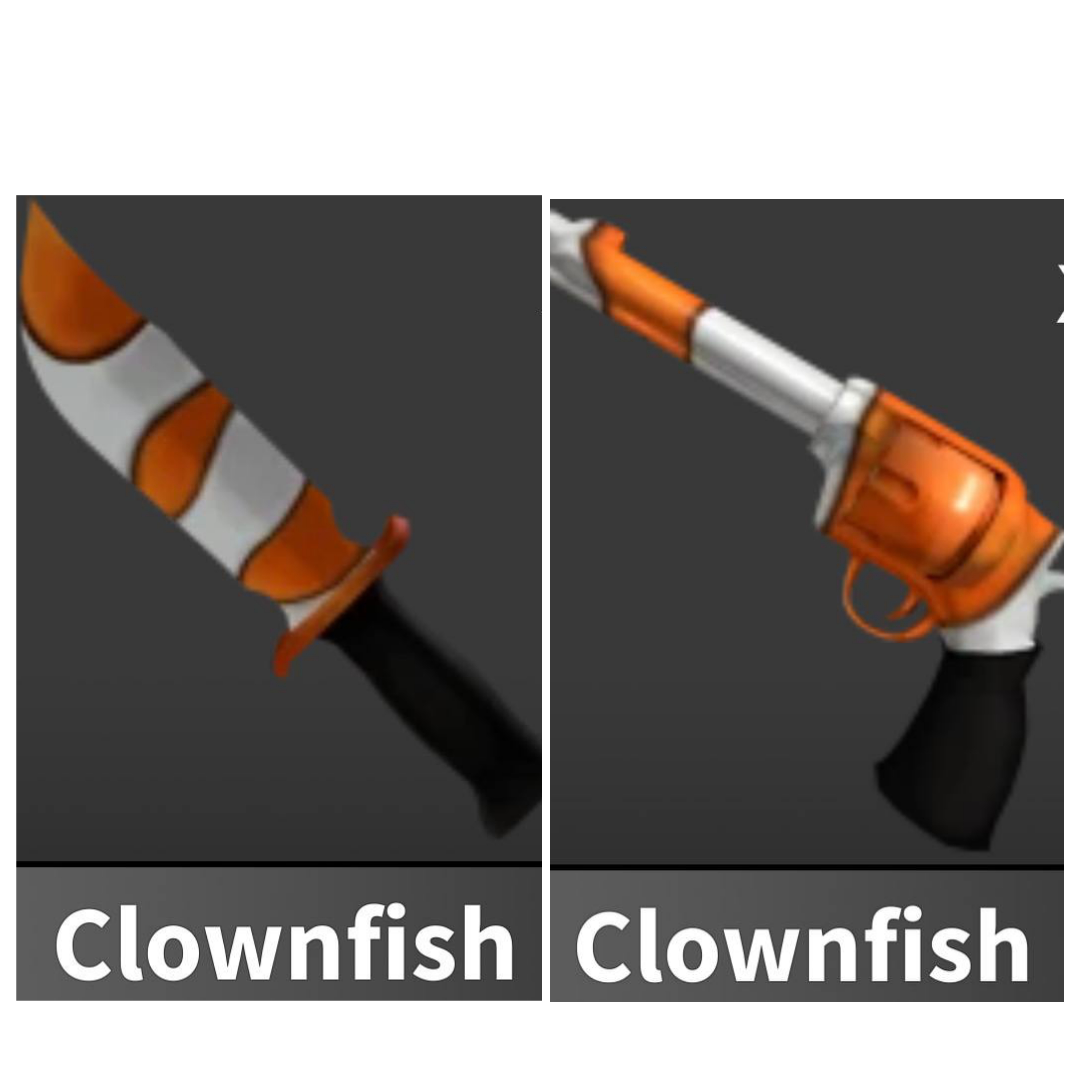 CLOWNFISH SET KNIFE & GUN ⚡ LAST PIECE'S IN MARKET ⚡ INSTANT DELIVERY 🚚