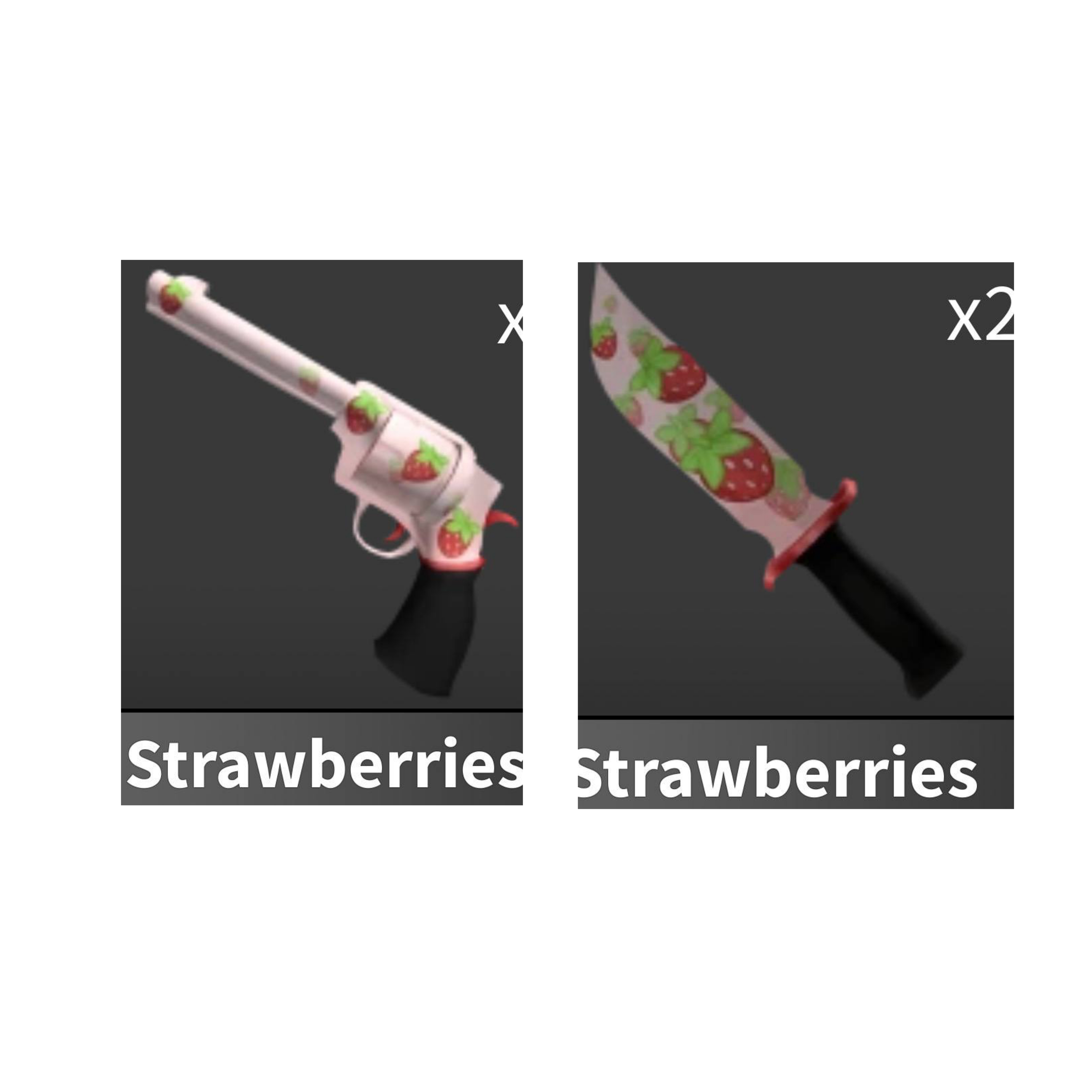 ⚡ STRAWBERRIES SET( KNIFE+GUN ) ⚡ INSTANT DELIVERY 🚚