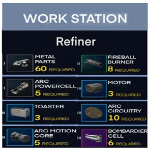 [Workshop] Workstation Full Upgrade Of "Refiner" from Level 1 to Level 3 All Materials, And Items (Fast and Cheap Service)