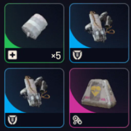 Bundle: 5 Looting Mk. 3 Augment (SURVIVOR) -5 Medium Shield - 25 Herbal Bandage
