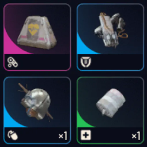 Bundle: 10 Looting Mk. 3 Augment (SURVIVOR) -10 Medium Shield - 50 Herbals Bandage - 30 showstopper