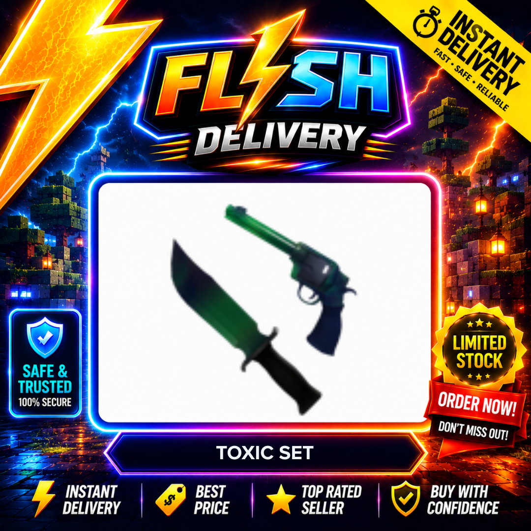 TOXIC SET (TOXIC GUN + TOXIC KNIFE) - MURDER MYSTERY 2 / MM2