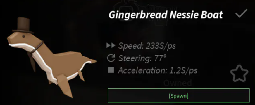 Gingerbread Nessie Boat