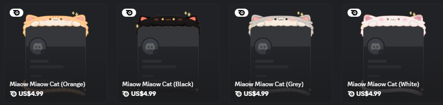 Miaow Miaow Cat ( Any Colour ) Profile Frame | 4.99$ Decoration