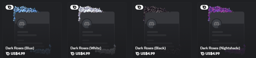 Dark Roses ( Any Colour ) Profile Frame | 4.99$ Decoration