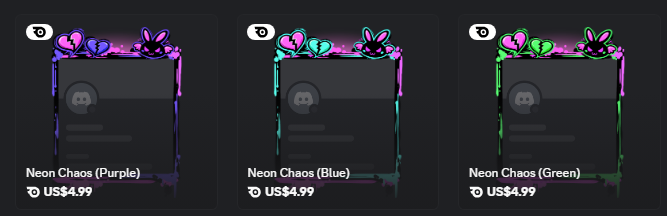 Neon Chaos ( Any Colour ) Profile Frame | 4.99$ Decoration