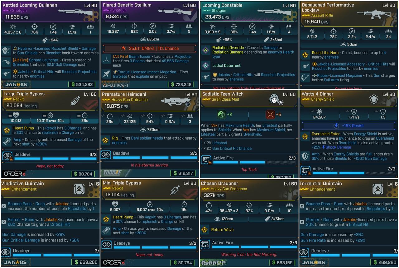 ⭐[GOD ROLL-FULL BUILD] L60/L70 RICOCHET WITCH VEX BUILD - EASY MAYHEM 20 - 12 ITEMS - EXTREMELY POPULAR BUILD⭐