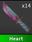 x1 Heart Knife | Murder Mystery 2 ⚡ Fast Delivery ⚡