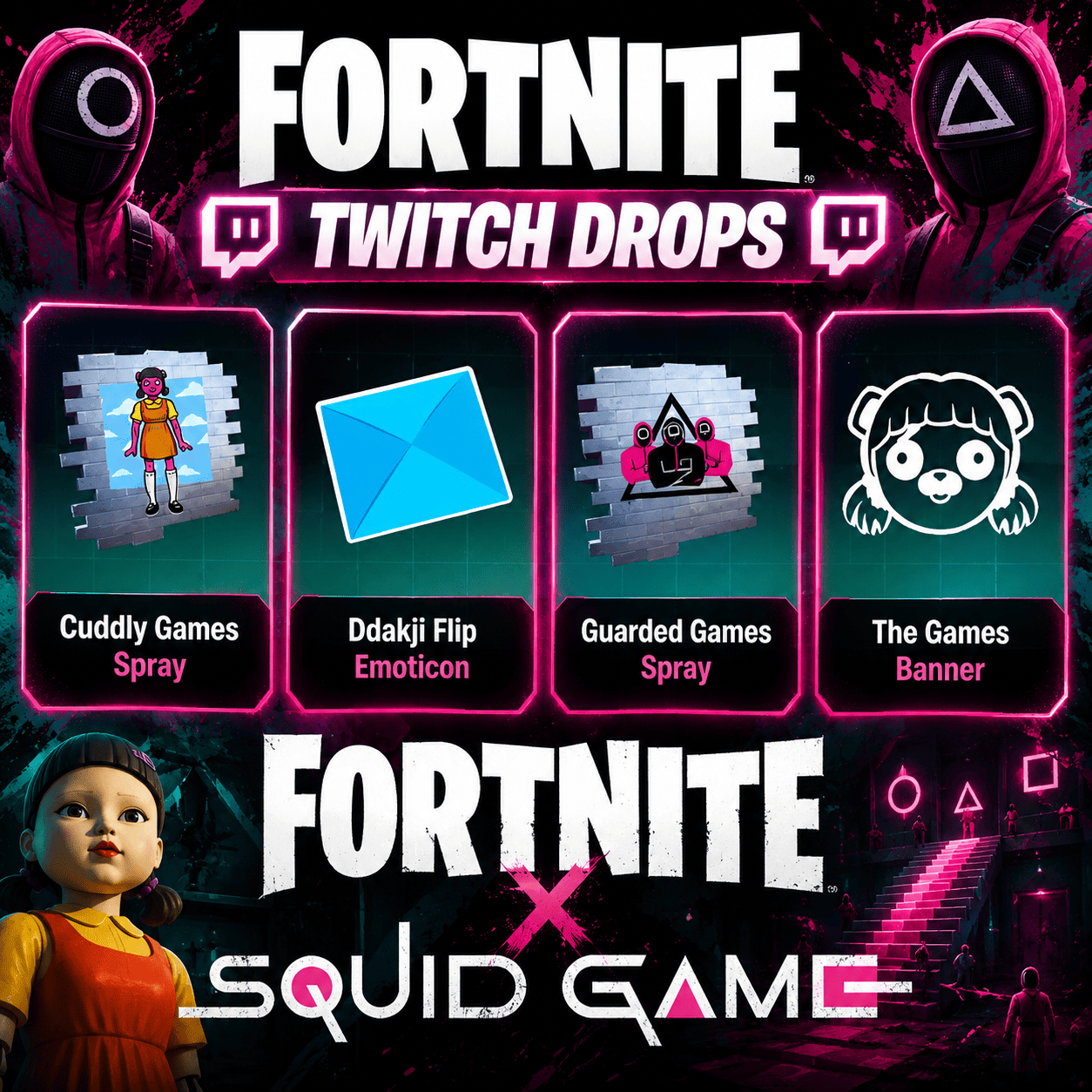 Fortnite Squid Game | Fortnite Twitch Drops
