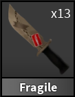 x1 Fragile Knife | Murder Mystery 2 ⚡ Fast Delivery ⚡