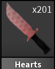 x1 Hearts Knife | Murder Mystery 2 ⚡ Fast Delivery ⚡