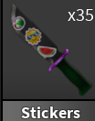 x1 Stickers Knife | Murder Mystery 2 ⚡ Fast Delivery ⚡