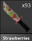 x1 Strawberries Knife | Murder Mystery 2 ⚡ Fast Delivery ⚡