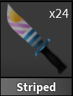x1 Striped Knife | Murder Mystery 2 ⚡ Fast Delivery ⚡