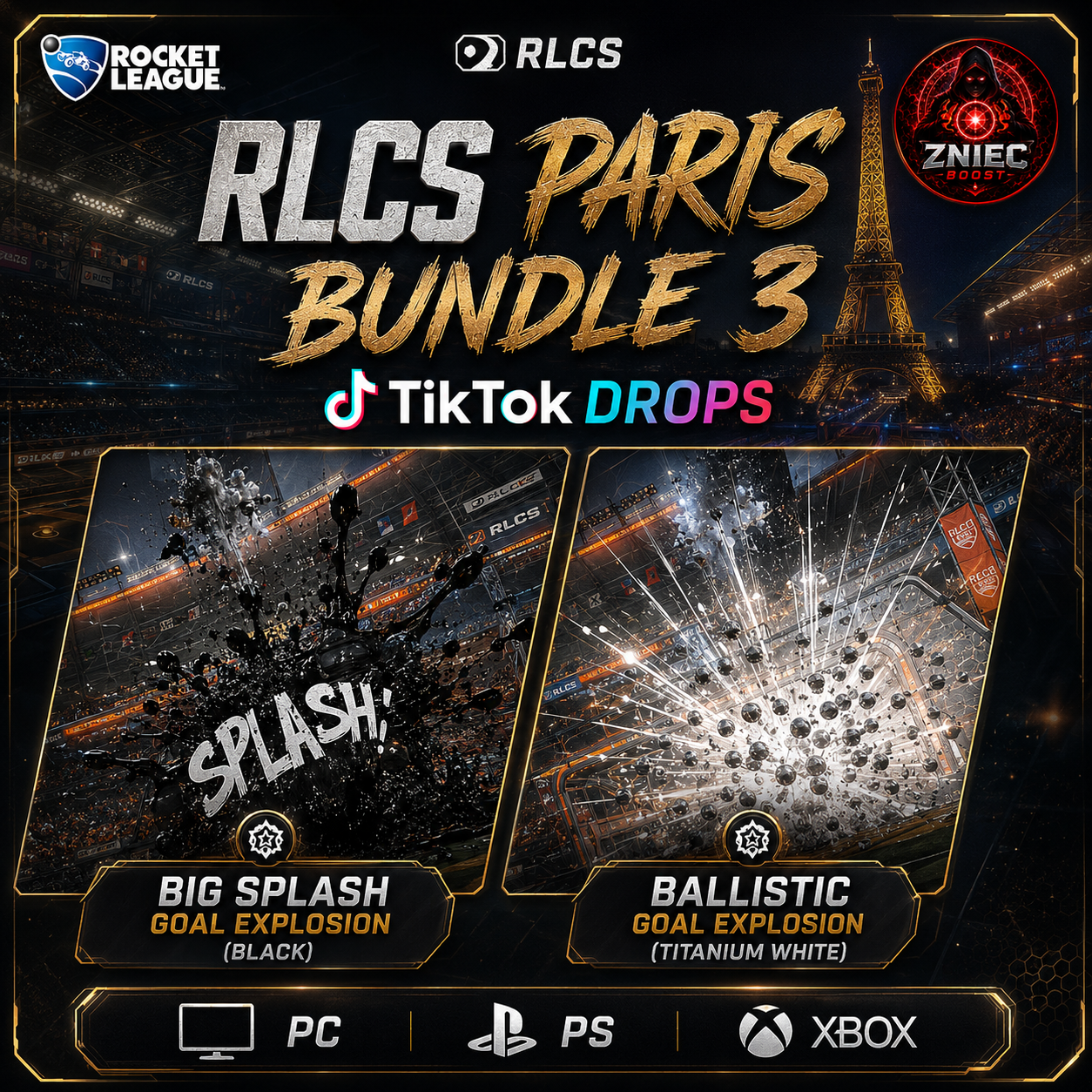 Rocket League RLCS Paris Major Bundle 3 | TikTok Drops