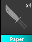 x1 Paper Knife | Murder Mystery 2 ⚡ Fast Delivery ⚡
