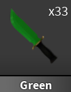 x1 Green Knife | Murder Mystery 2 ⚡ Fast Delivery ⚡