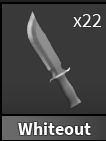 x1 Whiteout Knife | Murder Mystery 2 ⚡ Fast Delivery ⚡