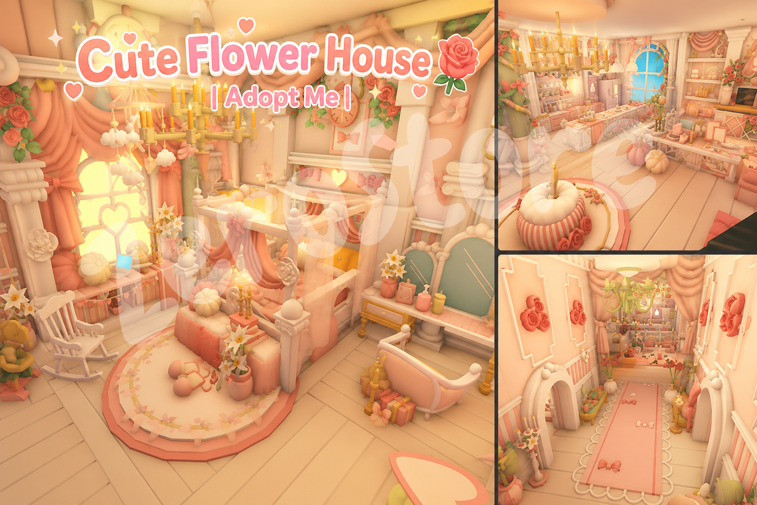 ⋆˚࿔ Cute Flower Theme House 🌹 Adopt Me ⋆˙⟡