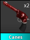 x1 Canes Gun | Murder Mystery 2 ⚡ Fast Delivery ⚡