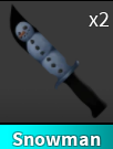 x1 Snowman Knife | Murder Mystery 2 ⚡ Fast Delivery ⚡