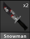 x1 Snowman Knife | Murder Mystery 2 ⚡ Fast Delivery ⚡