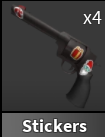 x1 Stickers Gun | Murder Mystery 2 ⚡ Fast Delivery ⚡
