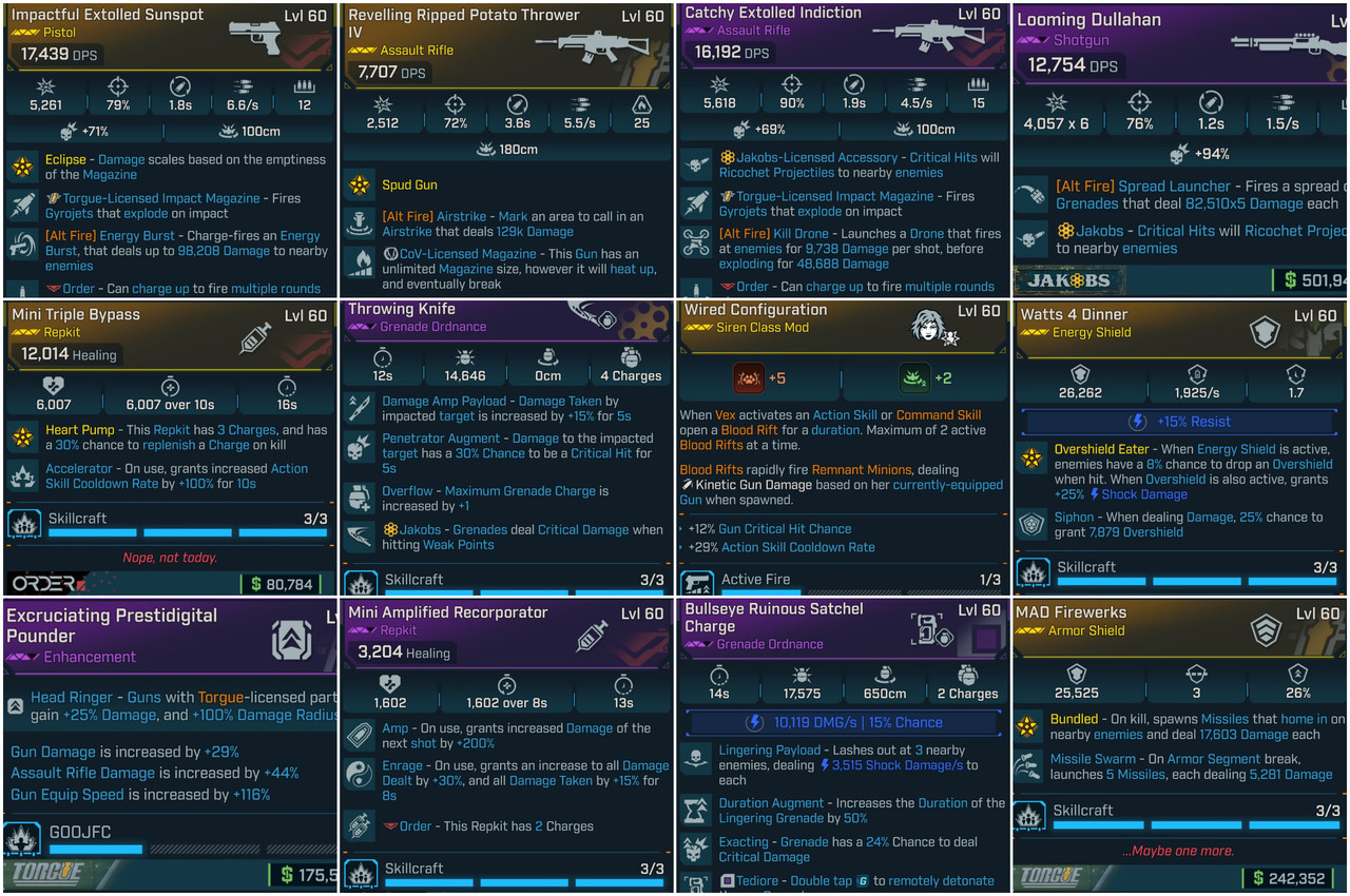 ⭐[GOD ROLL FULL BUILD] L60/L70 BLOODWIRE REMNANT VEX – UVH7 READY | TRUE MAYHEM 20 TAKEDOWN READY – 12 ITEMS⭐