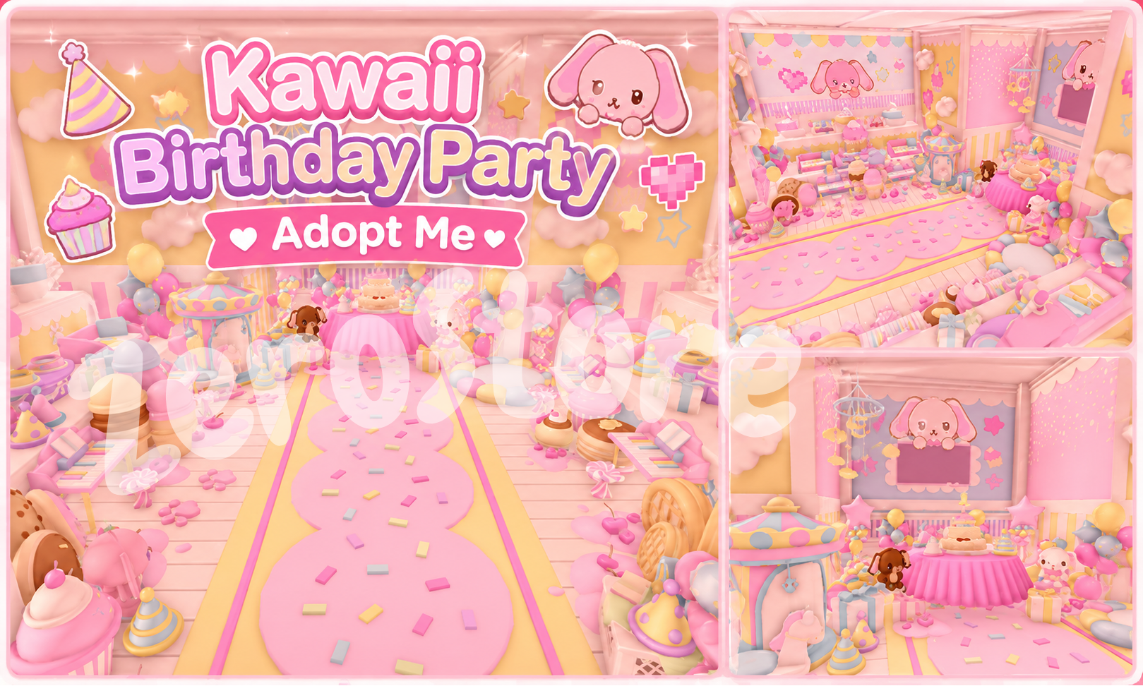 ⋆。‧˚ʚ Kawaii Birthday Party Theme House 🎂 Adopt Me 𝜗𝜚⋆₊˚