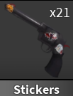 x1 Stickers Gun | Murder Mystery 2 ⚡ Fast Delivery ⚡
