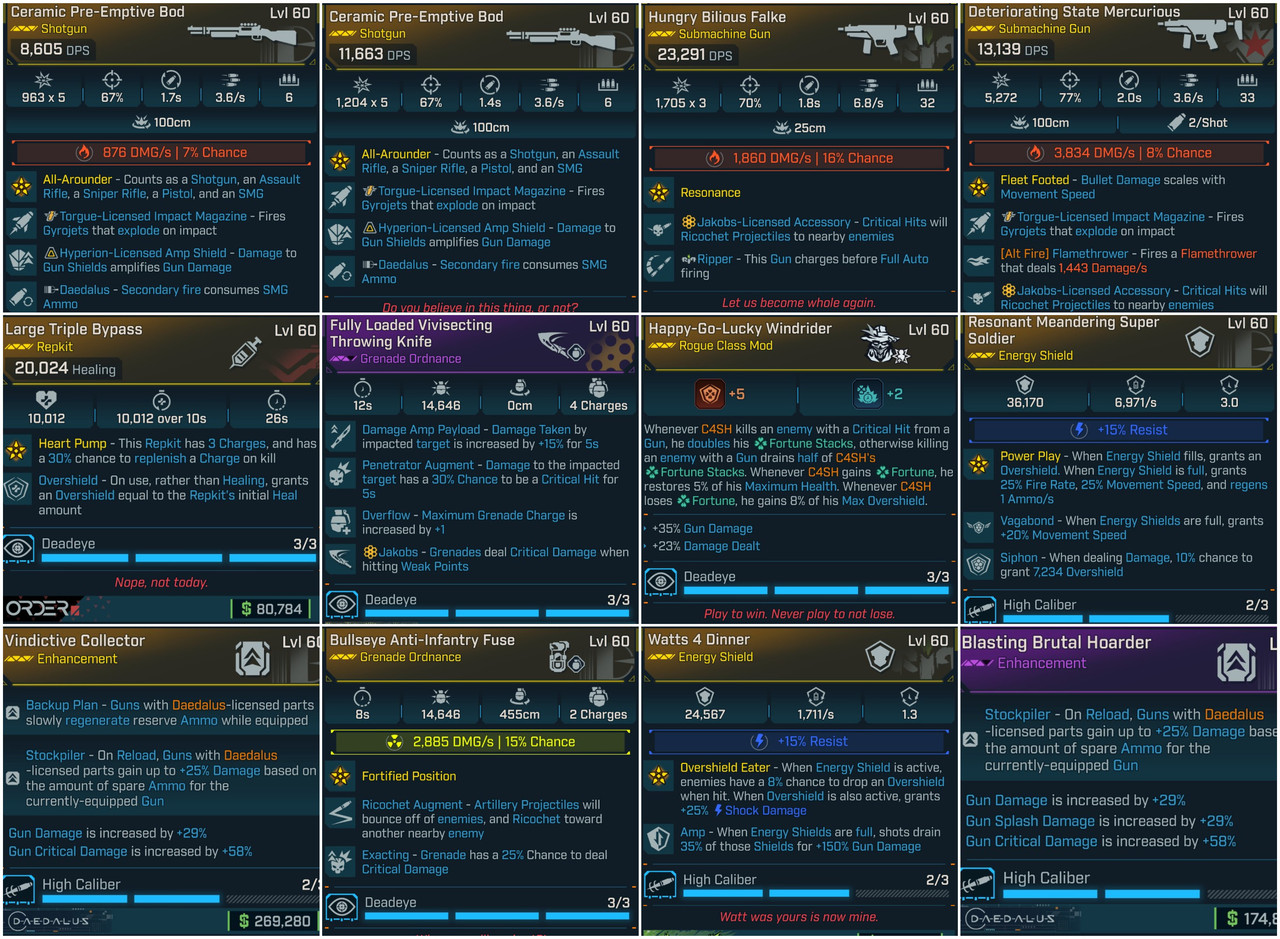 ⭐[GOD ROLL FULL BUILD] L60/L70 THE BODFATHER C4SH - UVH7 READY | TRUE MAYHEM 20 TAKEDOWN READY - 12 ITEMS⭐