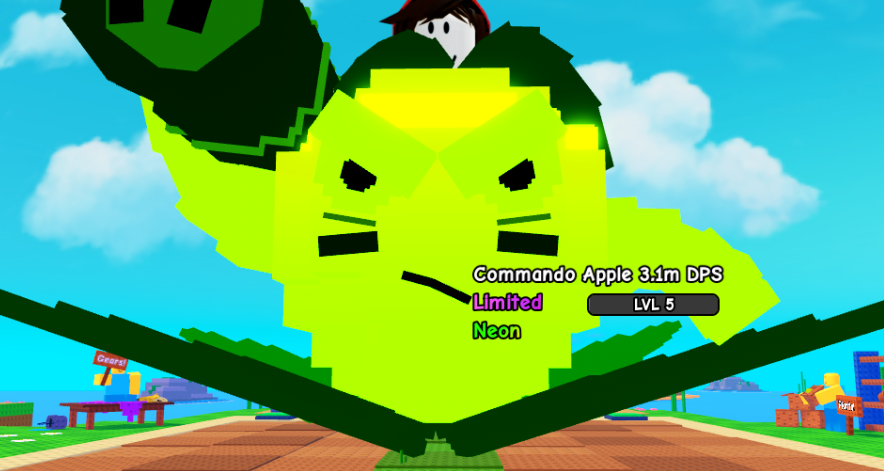 Neon Commando Apple (3M+ DPS) – Plants Vs Brainrots  FAST DELIVERY & TRUSTED