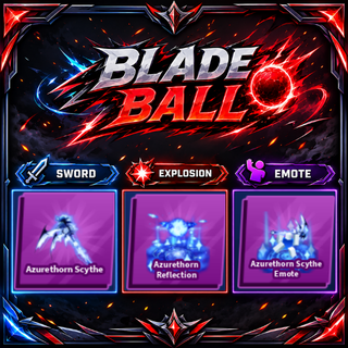 [ Limited Set ] Azurethorn Scythe + Explosion + Emote | FAST DELIVERY✅