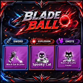[ Limited Set ] Black Cat Scythe + Explosion + Emote | FAST DELIVERY✅