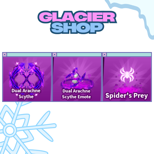 Dual Arachne Scythe + Explosion + Emote ( Limited Set )