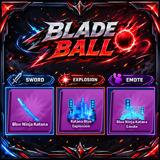 [ Limited Set ] Blue Ninja Katana + Explosion + Emote | FAST DELIVERY✅